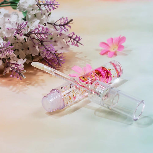 All Natural 🌸🎀🌸Flower Lip Oil Transparent Lip Gloss VitaminE Little Girl Lipgloss