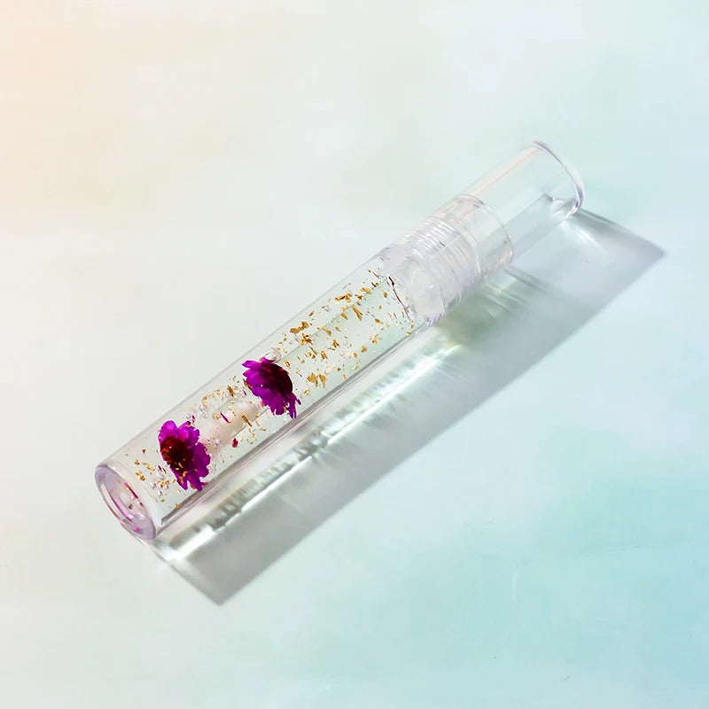 All Natural 🌸🎀🌸Flower Lip Oil Transparent Lip Gloss VitaminE Little Girl Lipgloss