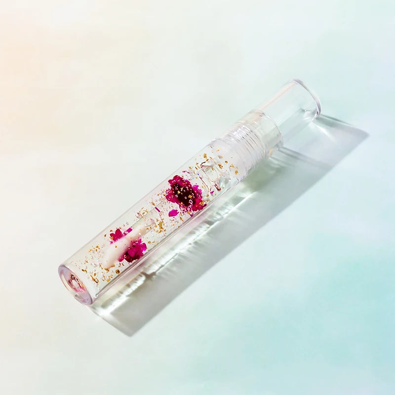 All Natural 🌸🎀🌸Flower Lip Oil Transparent Lip Gloss VitaminE Little Girl Lipgloss