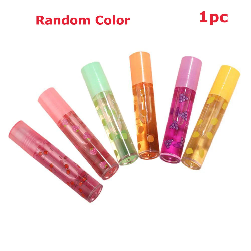 Fruit Flavored Roll On Lip Oil, Transparent Lip Gloss Roll-On Hydrating Norishing Lip Gloss
